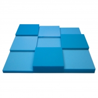 Acoustic foam panel Ecosound Pattern Blue 60mm, 60x60cm 