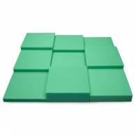 Acoustic foam panel Ecosound Pattern Green 60mm, 60x60cm 