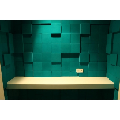 Купить acoustic foam panel ecosound pattern velvet 60mm, 60x60cm color green по низкой цене