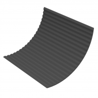 Acoustic foam rubber Ecosound Saw 15mm 1x1m black graphite