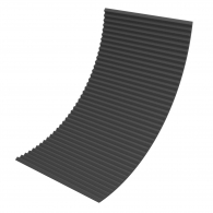 Acoustic foam Ecosound Saw 25mm 2x1m black graphite