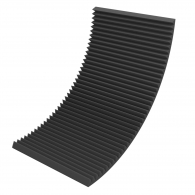 Acoustic foam Ecosound Saw 70mm 2x1m black graphite