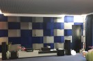 Application Example  Velvet acoustic panel made of acoustic foam Ecosound Velvet Blue 25x25cm 50mm 