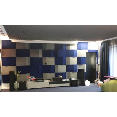 Купить velvet acoustic panel made of acoustic foam ecosound velvet blue 25x25cm 50mm  по низкой цене