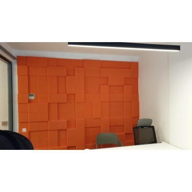 Купить velvet acoustic panel made of acoustic foam ecosound velvet orange 25x25cm 50mm orange color по низкой цене