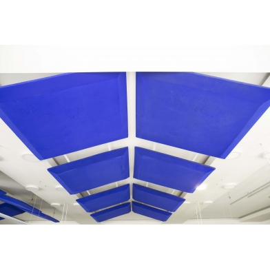 Купить suspended sound absorbing panel ecosound quadro sky 50mm 1x1m color blue по низкой цене