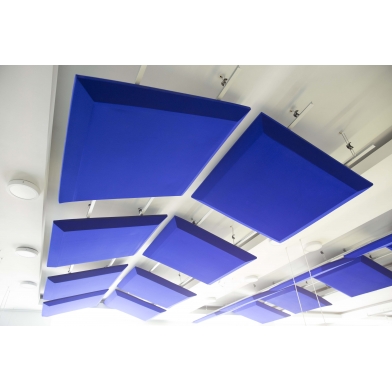 Купить suspended sound absorbing panel ecosound quadro sky 50mm 1x1m color blue по низкой цене