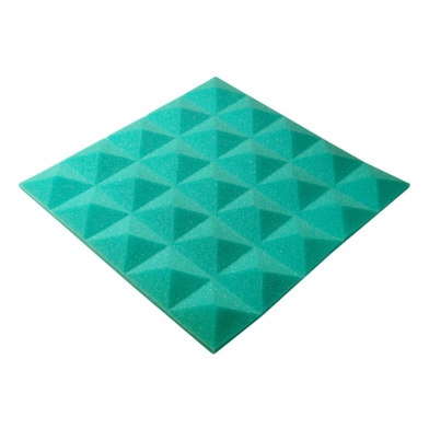 Купить acoustic foam panel ecosound pyramid gain green 30mm 45x45cm  по низкой цене