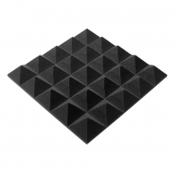 Acoustic foam panel Ecosound Pyramid Gain Black 50mm 45x45cm 