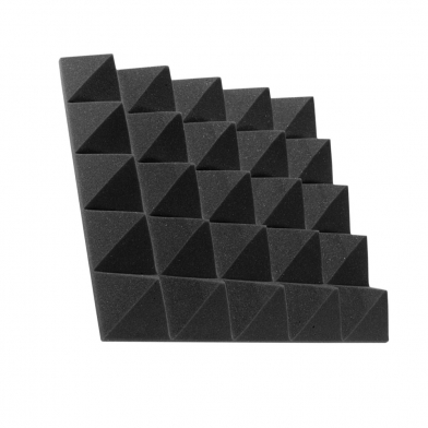 Купить ecosound pyramid gain black acoustic foam panel 70mm 45x45cm  по низкой цене