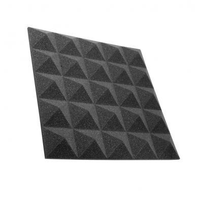 Купить acoustic foam panel ecosound pyramid pyramid gain black 30mm 45x45cm  по низкой цене