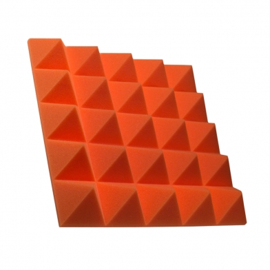 Купить acoustic foam panel ecosound pyramid gain orange 70 mm 45x45cm  по низкой цене