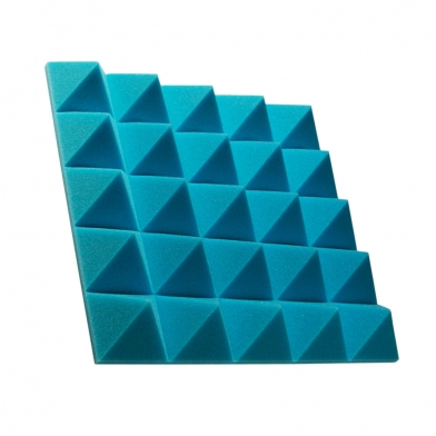 Купить acoustic foam panel ecosound pyramid gain blue 70 mm 45x45cm  по низкой цене