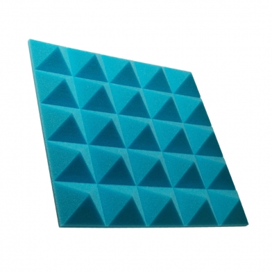 Купить acoustic foam panel ecosound pyramid gain blue 50 mm 45x45cm  по низкой цене