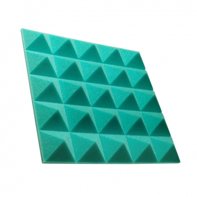 Купить acoustic foam panel ecosound pyramid gain green 50mm 45x45cm  по низкой цене