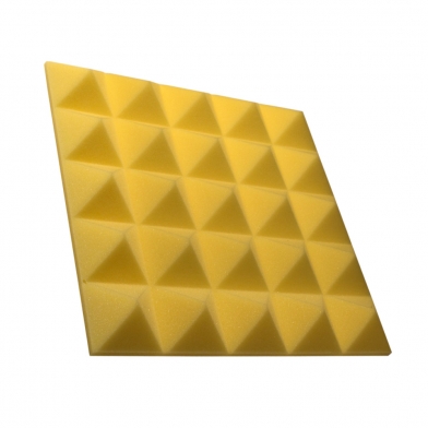 Купить acoustic foam panel ecosound pyramid gain yellow 50 mm 45x45cm  по низкой цене