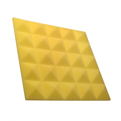 Купить acoustic foam panel ecosound pyramid gain yellow 30 mm 45x45cm  по низкой цене