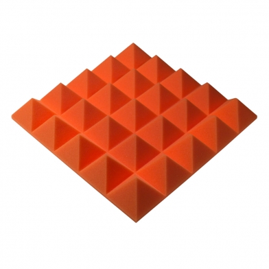 Купить acoustic foam panel ecosound pyramid gain orange 70 mm 45x45cm  по низкой цене