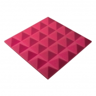 Acoustic foam panel Ecosound Pyramid Gain Rose 50 mm 45x45cm color pink