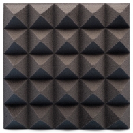 Acoustic foam panel Ecosound pyramid Pyramid Velvet Black 250x250x25mm 