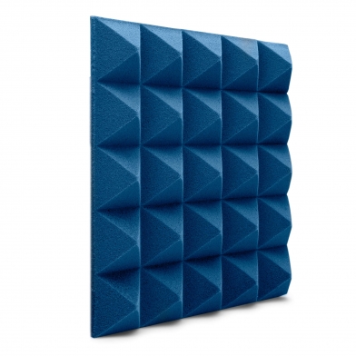 Купить acoustic foam panel ecosound pyramid pyramid velvet blue 250x250x25mm  по низкой цене