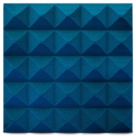 Acoustic foam panel Ecosound pyramid Pyramid Velvet Blue 250x250x25mm 