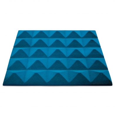 Купить acoustic foam panel ecosound pyramid pyramid velvet blue 250x250x25mm  по низкой цене