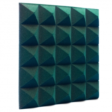 Купить acoustic foam panel ecosound pyramid pyramid velvet dark green 250x250x25mm  по низкой цене