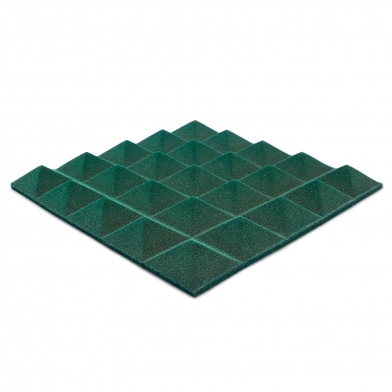 Купить acoustic foam panel ecosound pyramid pyramid velvet dark green 250x250x25mm  по низкой цене