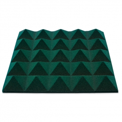 Купить acoustic foam panel ecosound pyramid pyramid velvet dark green 250x250x25mm  по низкой цене