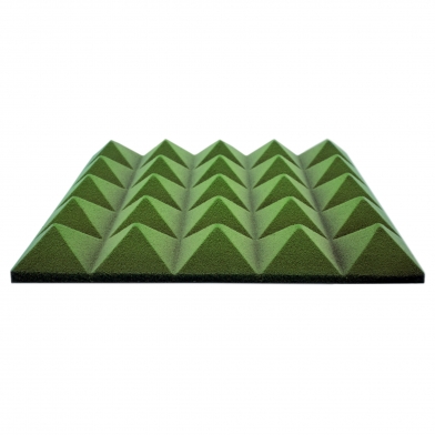 Купить acoustic foam panel ecosound pyramid pyramid velvet green 250x250x25mm  по низкой цене