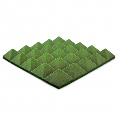 Купить acoustic foam panel ecosound pyramid pyramid velvet green 250x250x25mm  по низкой цене