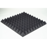 Acoustic foam rubber Ecosound pyramid 120mm 1mx1m Color black graphite