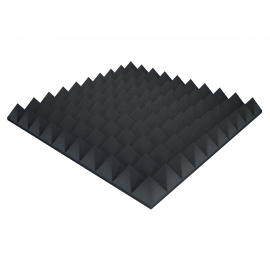 Acoustic foam Ecosound pyramid XL 100mm 1mx1m Color black graphite