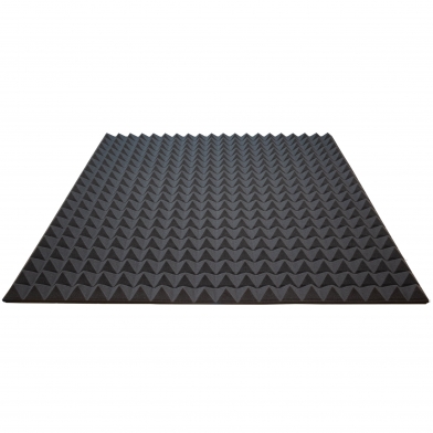 Купить acoustic foam ecosound pyramid 25mm 1m x 1m graphite black по низкой цене