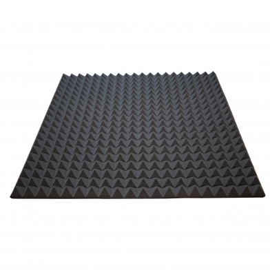 Acoustic foam Ecosound pyramid 30mm 1mx1m Color black graphite