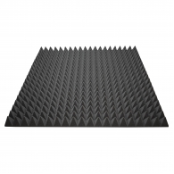 Acoustic foam Ecosound pyramid 70mm 1mx1m Color black graphite