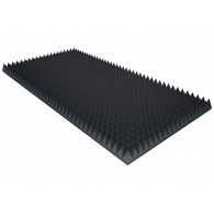 Acoustic foam Ecosound pyramid 40mm 2mx1m Color black graphite