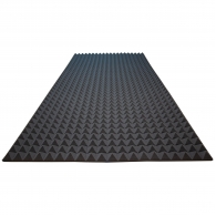 Acoustic foam Ecosound pyramid 25mm 2m x 1m Graphite black