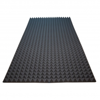 Acoustic foam Ecosound pyramid 30mm 2mx1m Color black graphite