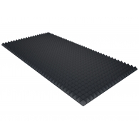 Acoustic foam Ecosound pyramid 50mm 2mx1m Color black graphite