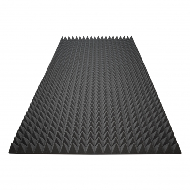 Купить acoustic foam ecosound pyramid 70mm 2mx1m color black graphite по низкой цене