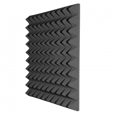 Купить acoustic foam panel ecosound pyramid 50mm mini, 0.5x0.5m black graphite по низкой цене