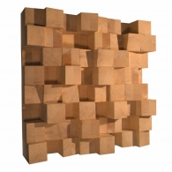 Acoustic Diffuser Ecosound Skyline 60x60 cm 135 mm Color light oak