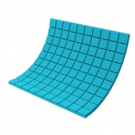 Acoustic foam panel Ecosound Tetras Color 30 mm thick, 100x100 cm, blue