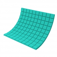 Acoustic foam panel Ecosound Tetras Color 30 mm thick, 100x100 cm, green