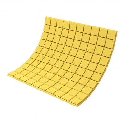 Купить acoustic foam panel ecosound tetras color 30 mm thick, size 100x100 cm, yellow по низкой цене