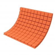 Acoustic foam panel Ecosound Tetras Color 50 mm thick, 100x100 cm, orange