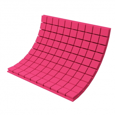 Купить acoustic foam panel ecosound tetras color 50 mm thick, size 100x100 cm, pink по низкой цене