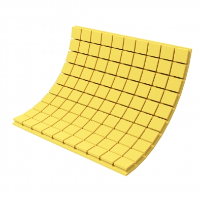 Купить acoustic foam panel ecosound tetras color 70 mm thick, size 100x100 cm, yellow по низкой цене